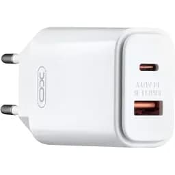 Сетевое зарядное устройство для XO L90A EU PD20W + QC18W Высокоскоростной светопередача Белый Белый