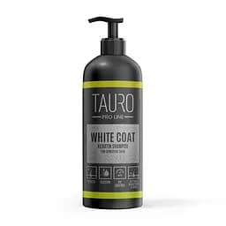 Шампунь Tauro Pro Line для собак і кішок з білим хутром збереження кольору зволоження живлення White coat Keratin 1000 мл
