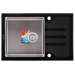 Кухонна мийка Mixxus MX(304)7851-200x1.2-HM-Glass MX0574, Чорний