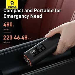 Автомобільний компресор Baseus Super Mini Inflator Pump портативний для шин 12V - мініатюра 7