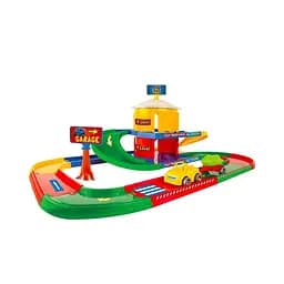 Гараж Wader Play Tracks 53010 с 2 этажами для детей в коробке