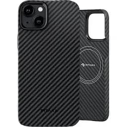 Чехол-накладка Pitaka MagEZ Case 4 Twill 1500D Black/Grey для iPhone 15 Plus (KI1501M)