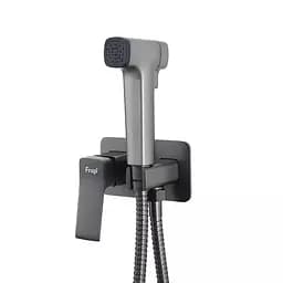 Набір гігієнічного душу прихованого монтажу, матова сталь Frap F2084-9, Графітовий хром