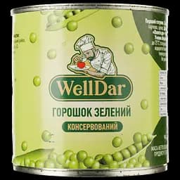 Набір: кукурудза WellDar цукрова стерилізована 340 г + горошок зелений WellDar консервований 420 мл  - мініатюра 3