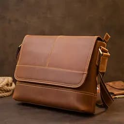 Чоловіча шкіряна сумка Vintage 37,5х27х5,5 см sum0013947 - мініатюра 6