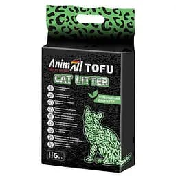 Соевый наполнитель AnimAll Tofu Green Tea с ароматом зеленого чая для кошек 6 литров 2.6 кг