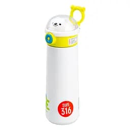 Термос дитячий Nice to meet you 500 мл із трубочкою, жовтий Happy Life HP17306GR - мініатюра 7