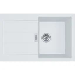 Кухонна мийка Franke Sirius, тектонайт, прямокутник, з крилом, 780х500х200мм, чаша - 1, накладна, 2 S2D 611-78 білий