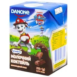 Коктейль молочний Danone ДанКолекція шоколадний 2,5% 212 г