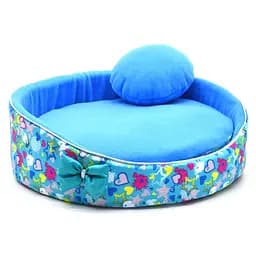 Лежак для котів та собак Zoo-hunt Зірочка бірюзова №3 d-600 h-150 мм