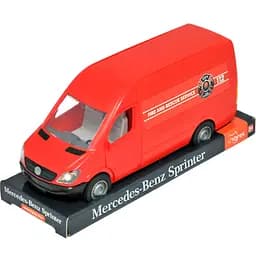 Автомобиль Tigres Mercedes-Benz Sprinter грузовой на планшетке красный (39701)