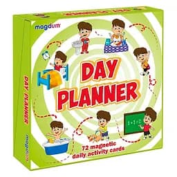 Детский развивающий набор магнитов "Распорядок дня" ML4032-03, 72 магнитные фигурки