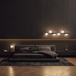 Підвісний світильник Babich Studio Lunar 1500 Black (RAL 9005) - мініатюра 4