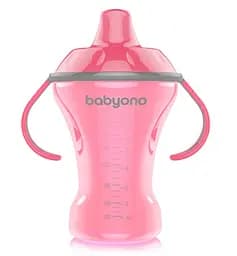 Чашка-непроливайка BabyOno Natural Nursing з твердим носиком, 260 мл, рожевий (1457) - мініатюра 2