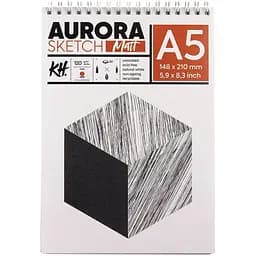 Альбом для ескізів на спіралі Aurora Smooth & Matt 120 г/м2 20 л білий