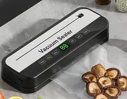 Електричний вакууматор FG-0018 для зберігання продуктів с подвійною функцією вакуумування та запаювання Чорний - мініатюра 6