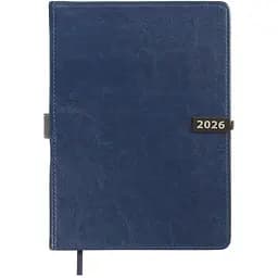 Щоденник датований Buromax Legend 2026 A5 штучна шкіра синій (BM.21149-02)