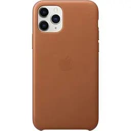 Оригинальный кожаный чехол Apple Leather Case для iPhone 11 Pro Max (6.5") Saddle Brown (MX0D2ZM/A)