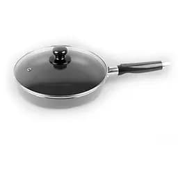 Сковорода зі скляною антипригарною кришкою 28 см Maestro MR-1200-28 алюміній