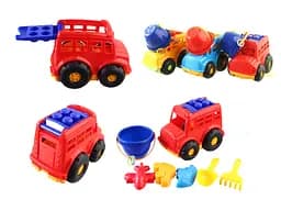 Автобус Бусик №3, лопатка, граблі, 3 паски, відро