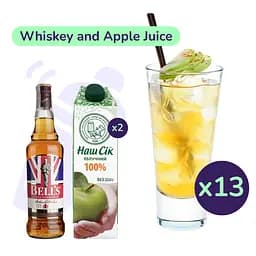 Коктейль Whiskey and Apple Juice (набір інгредієнтів) х13 на основі Bell`s