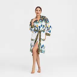 Халат жіночий з плюшевого велюру ексклюзивний Feather 18287 L-XL - мініатюра 2