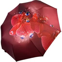 Женский складной зонтик полный автомат The Best 102 см красный