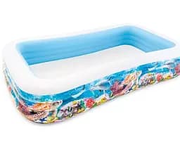 Басейн сімейний 58485 Intex, прямокутний, 3 кільця 305-183-56 см, 999 л, 8,5 кг (6903100040010)