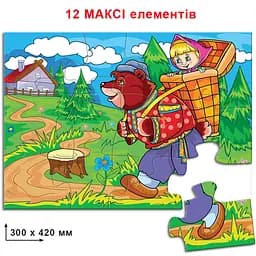 Дитячі пазли Маша і ведмідь 82067 на 12 деталей - мініатюра 2