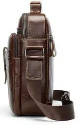 Сумка чоловіча гладка 14700 Vintage коричнева - мініатюра 5