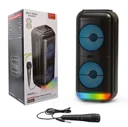 Портативна Bluetooth колонка ZQS-6227 акустична система з мікрофоном та RGB підсвічуванням Чорний