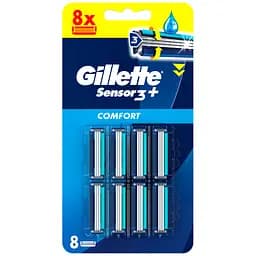 Змінні картриджі для гоління Gillette Sensor 3+ Comfort чоловічі  8 шт.