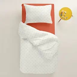 Комплект постільної білизни Cosas Mini dots CS14 Підлітковий білий (DotsGreyMilk_El80-103Orange_155) - мініатюра 2