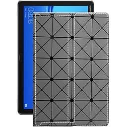 Чехол StatusCASE из экокожи для планшета Huawei MediaPad M5 lite 10 Серый ромб