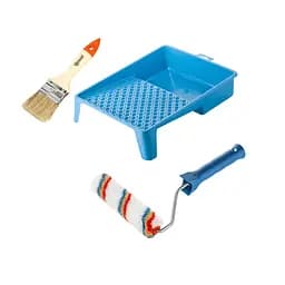 Валик "Элитаколор" 150х15 мм с ручкой, ванночка и кисточка "Стандарт" Polax (770-238)