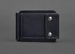 Мужское кожаное портмоне 10.0 зажим для денег темно-синий