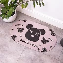 Діатомітовий овальний килимок для дому Good Luck 38×58 (см) вологопоглинальнючий килимок для кухні ванни та туалету Yiwu HP-42-56 - мініатюра 2