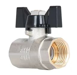 Кран кульовий Thermo Alliance Base 1/2" ВВ прямий, PN40, метелик SD602W15 - мініатюра 2