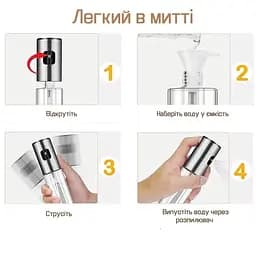Розпилювач диспенсер пляшка спрей для олії, оцту, соусів, 100 мл скло, Kitchen Master Мідний 86402 - мініатюра 2