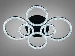 Стельова світлодіодна люстра Diasha чорна 135W