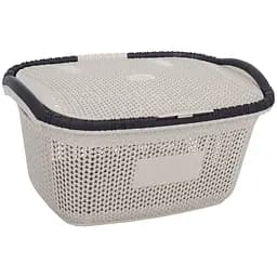 Кошик для білизни Violet House 1002 Віолетта Cappuchino, з кришкою, 28 л, бежевий (1002 Віолетта CAP с/к 28 л)