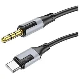 Кабель переходник Type-C to Mini Jack 3.5 мм Borofone BL19 Type-C - 3.5 мм AUX черный 1 м