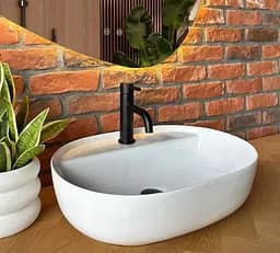 Умивальник Rea Aura 51 white накладний REA-U4620, Білий - мініатюра 2