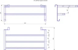 Навісна полиця для рушників HF Sheffield 520x284 3.0.1202.13.WM, Білий матовий - мініатюра 5