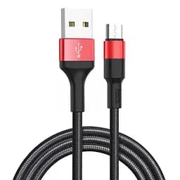 Кабель Hoco X26 Xpress USB - MicroUSB 1 м черно-красный