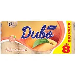 Туалетний папір Диво Premio Delicate Peach, тришаровий, 8 рулонів