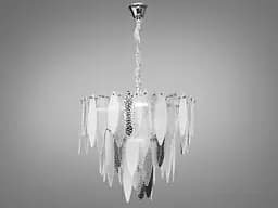 Унікальна, стильна люстра підвіс зі скляними пелюстками на 13 ламп, діам