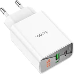 Блок живлення Hoco C100A 2 USB зарядний пристрій з дисплеєм