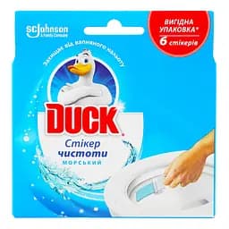 Уцінка. Стікер для очищення туалету Duck Туалетне каченя Морський 6 шт. - мініатюра 3