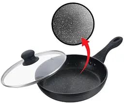 Сковорода Bohmann BH-1000-28 із мармуровим покриттям скляною кришкою 28 см (без фірмової упаковки) - мініатюра 4